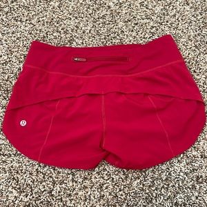 Lululemon Speed Up Short *2.5" Scarlet Red Size 4